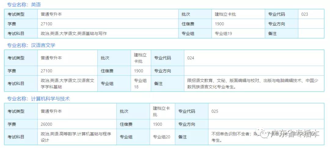 【广州南方学院】新增的专业列表，有原来的4个专业增加到18个专业！
