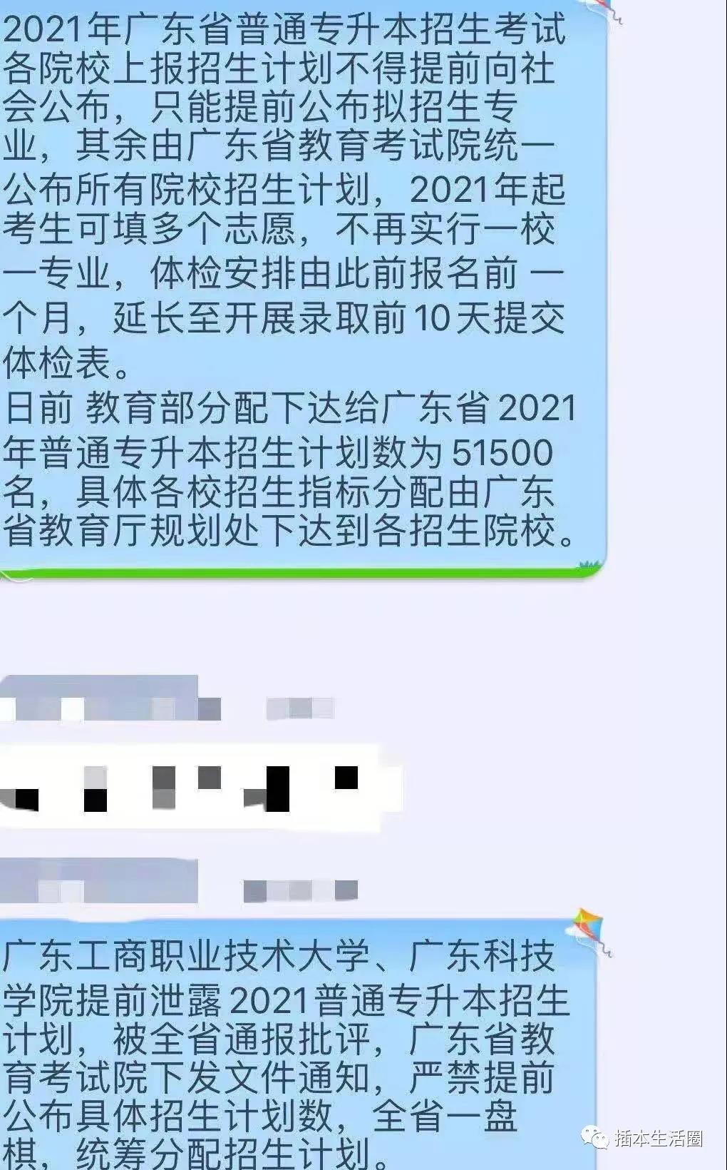 2021广东专插本计划招生51500人？